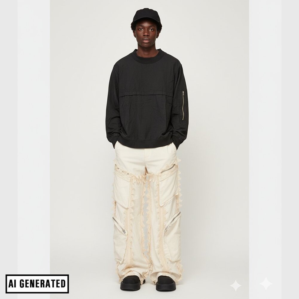 OAK NYC - Zipped pocket sleeve sweatshirt - Sz M - Picture 6 of 6